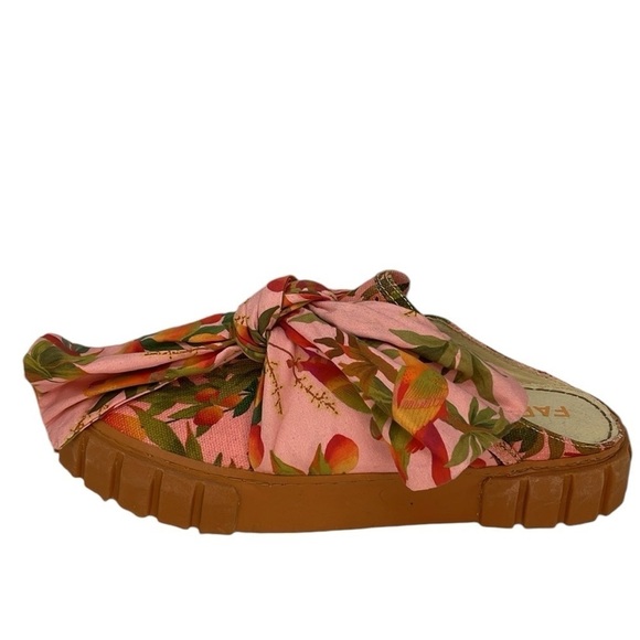 FARM RIO Sneakers Shoes Mules Summer Dream Pink Peaches Size 8.5 - Picture 6 of 12